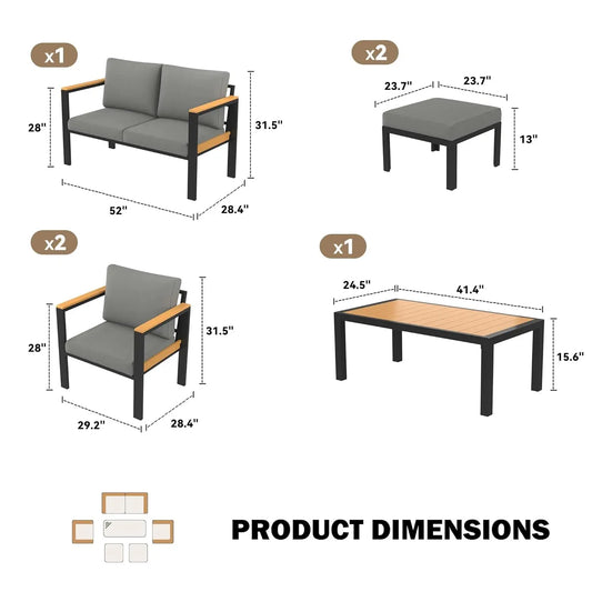 Aluminum Outdoor Furniture Set