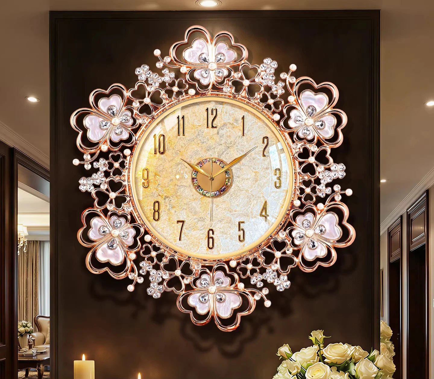 European Shell Wall Clock Luxury
