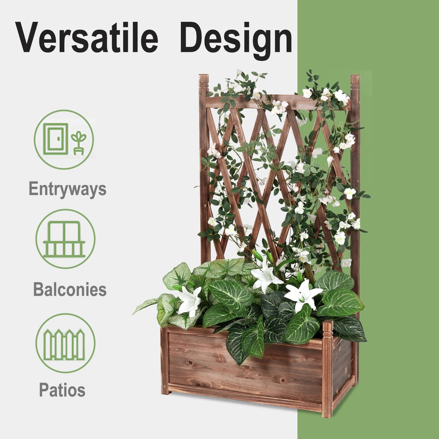 Raised Garden Bed, Wooden Planter Box