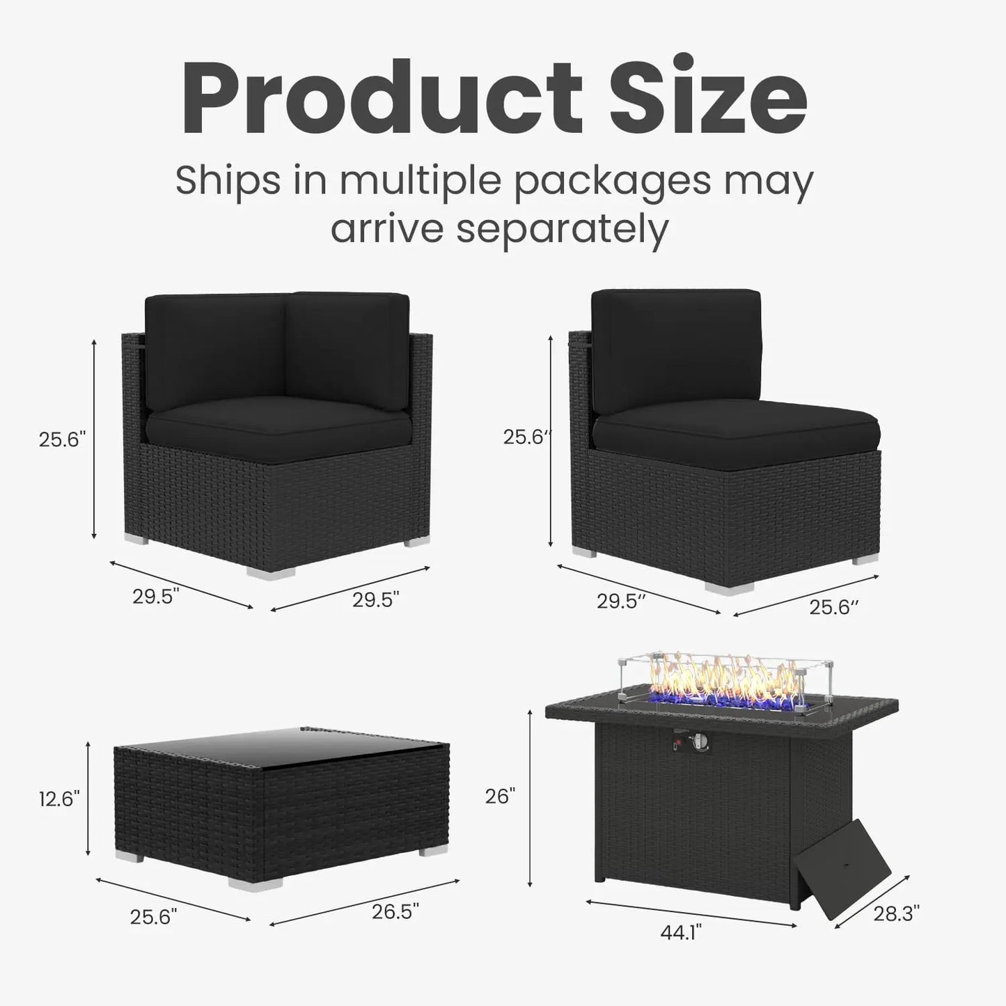8 Pieces Patio Furniture Set