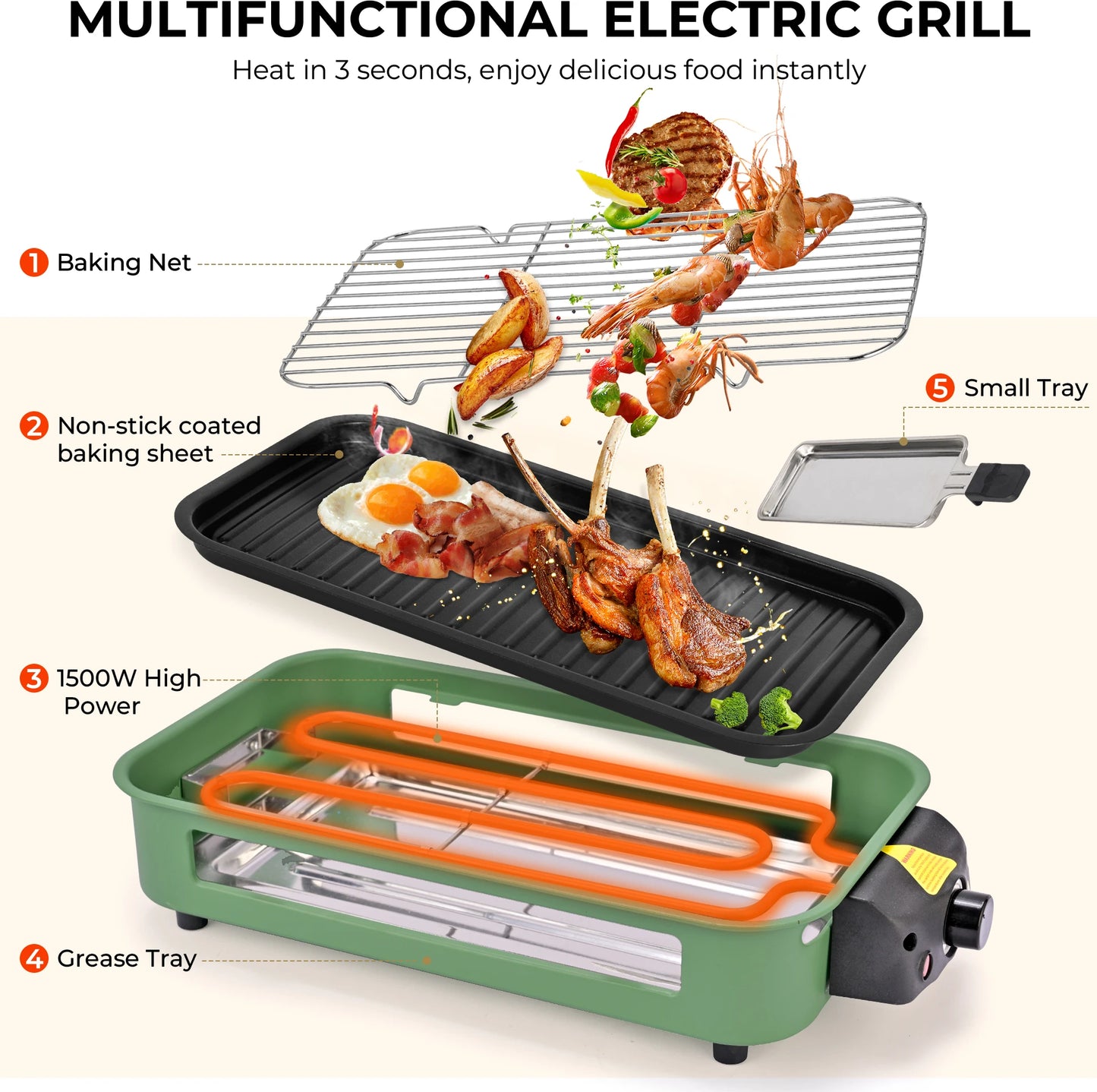 sumetas smokeless electric grill