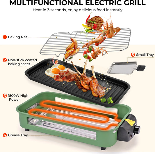 sumetas smokeless electric grill