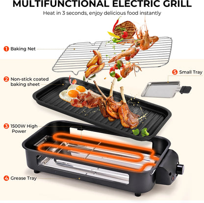 sumetas smokeless electric grill