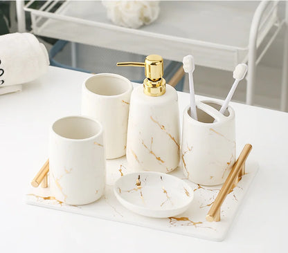 Ceramic Toiletries Bathroom Set