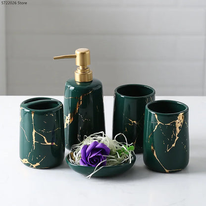 Ceramic Toiletries Bathroom Set