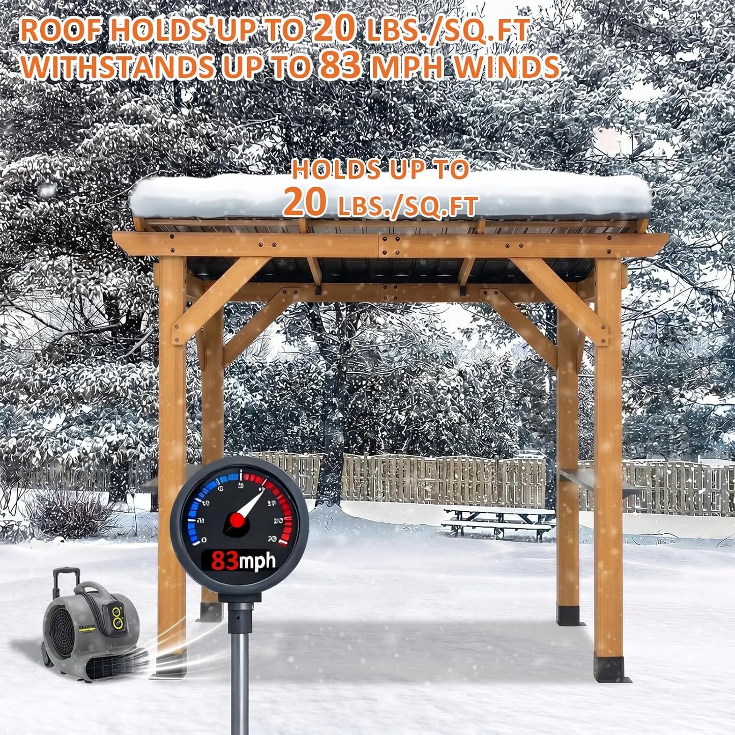 Grill Gazebo 6 x 8 FT,Cedar Wood BBQ
