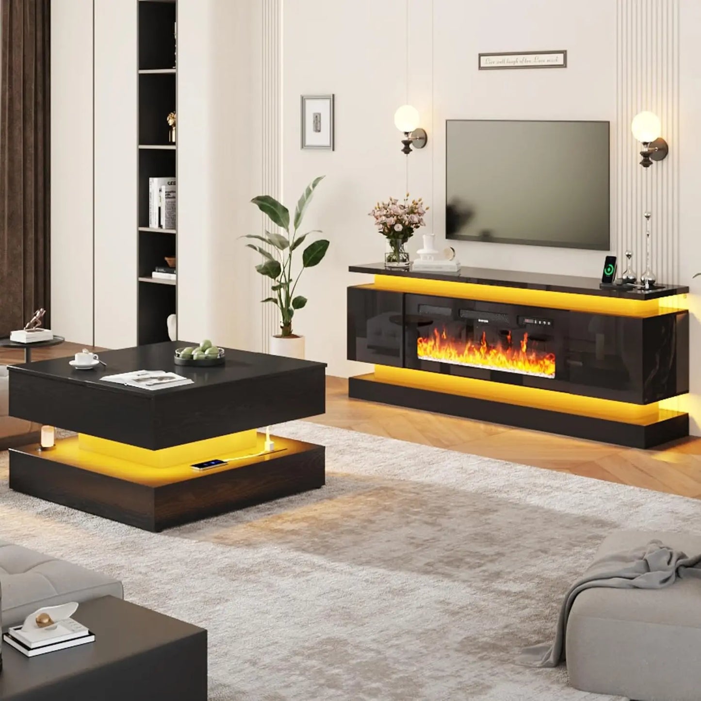 35.4" Square Lift Top Coffee Table