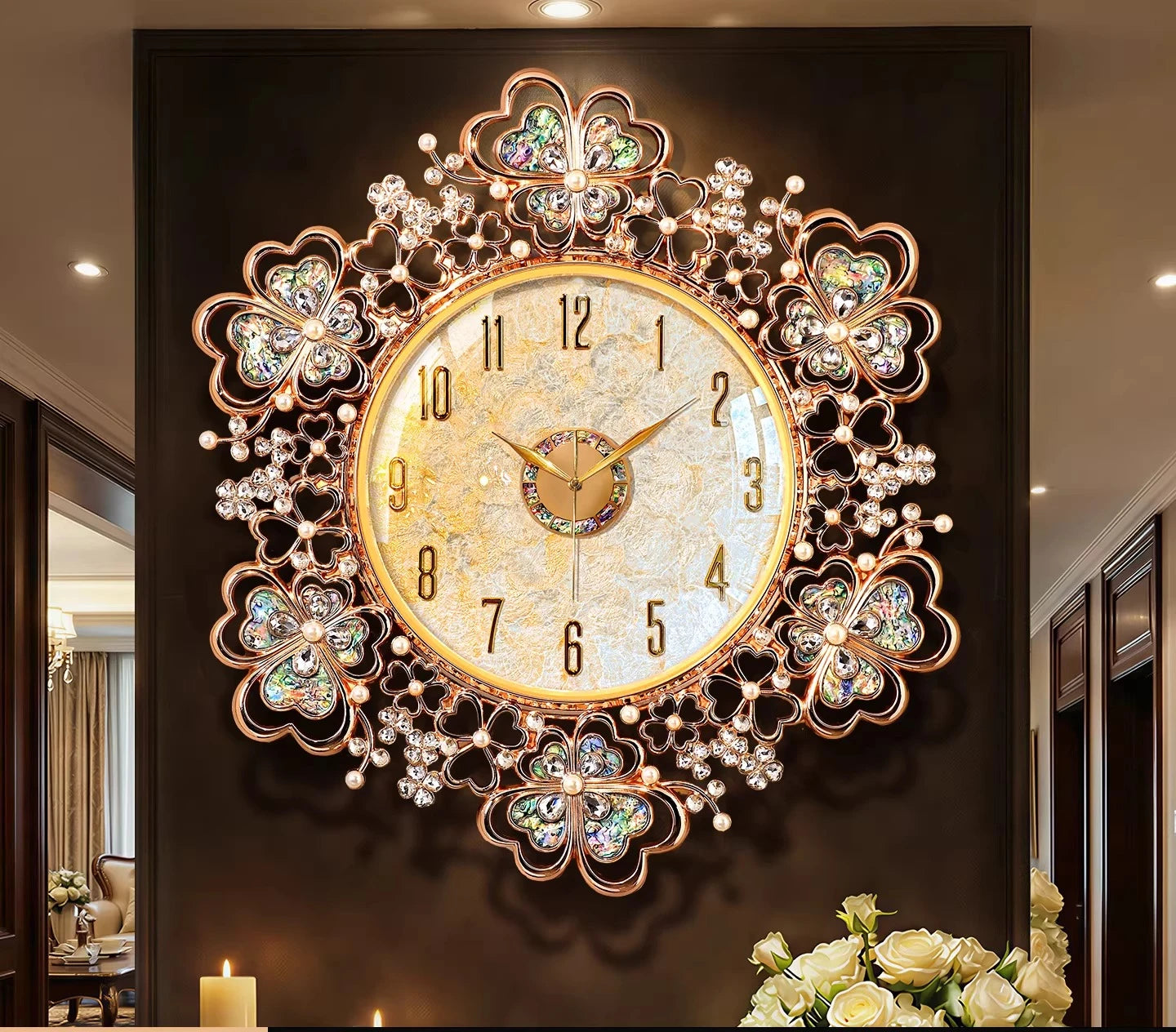 European Shell Wall Clock Luxury