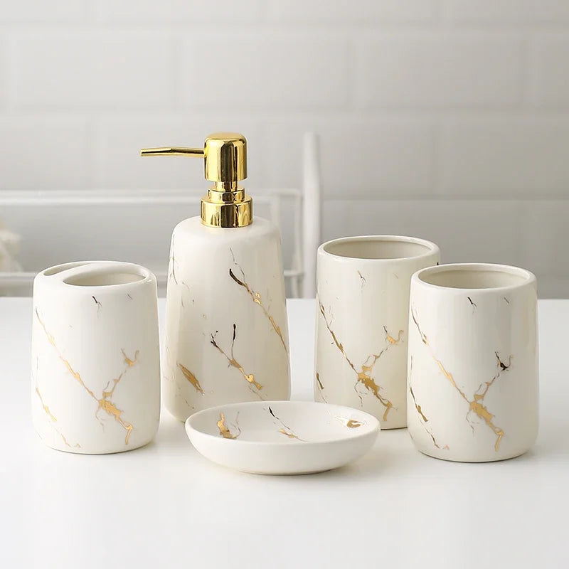 Ceramic Toiletries Bathroom Set