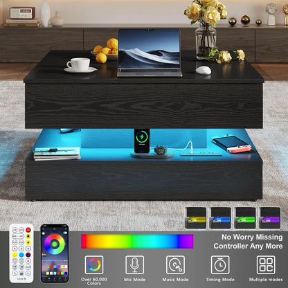 35.4" Square Lift Top Coffee Table