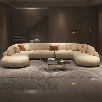 Italian U Shape Technology Fabric Sofa