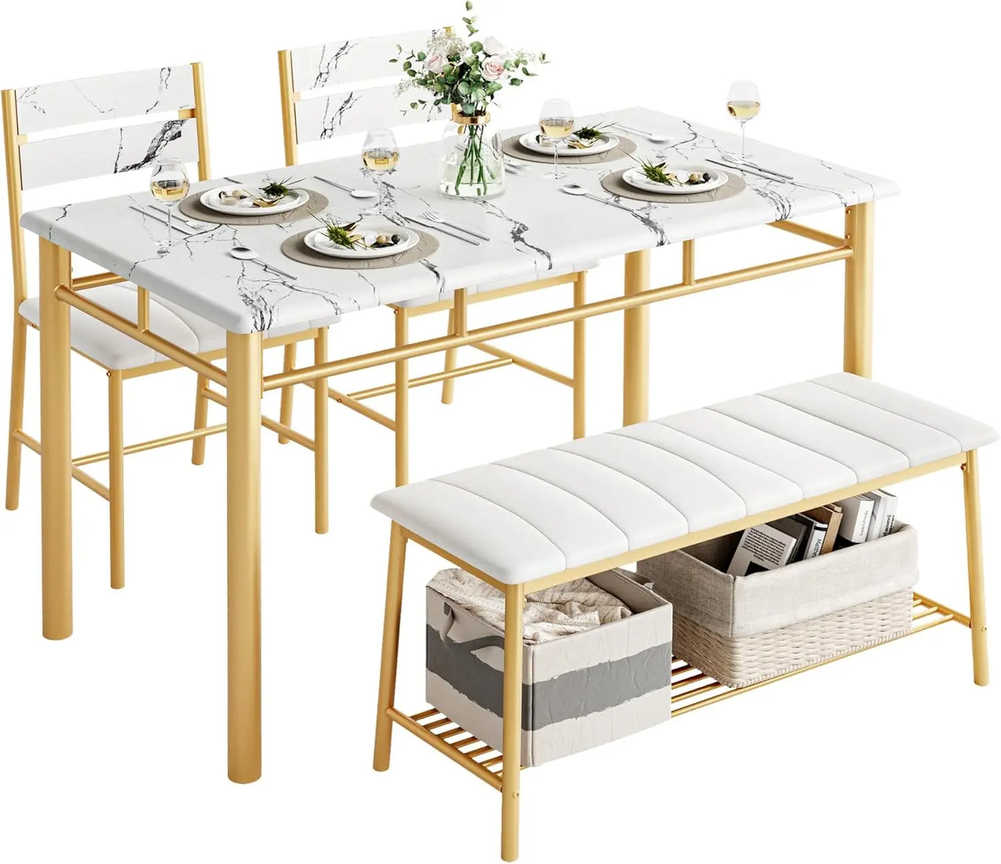 IRONCK Dining Table Set for 4