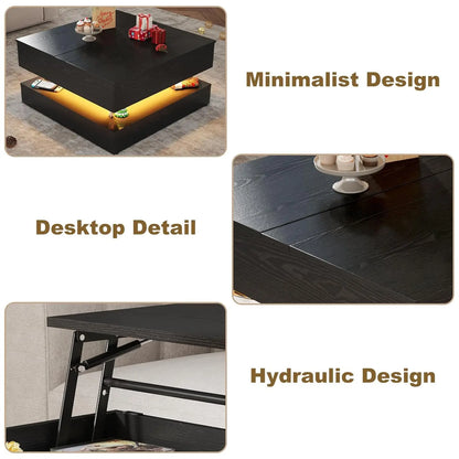 35.4" Square Lift Top Coffee Table