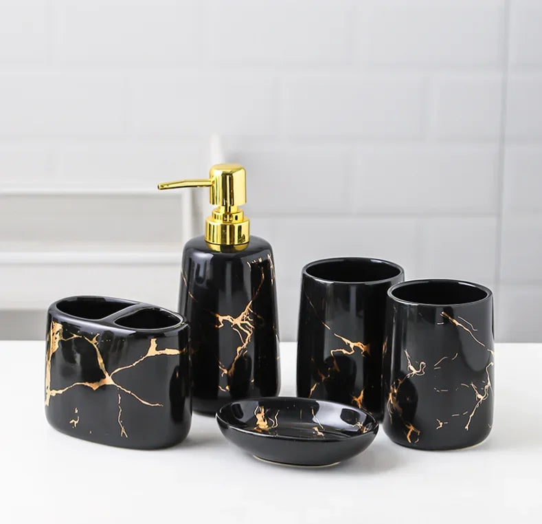 Ceramic Toiletries Bathroom Set