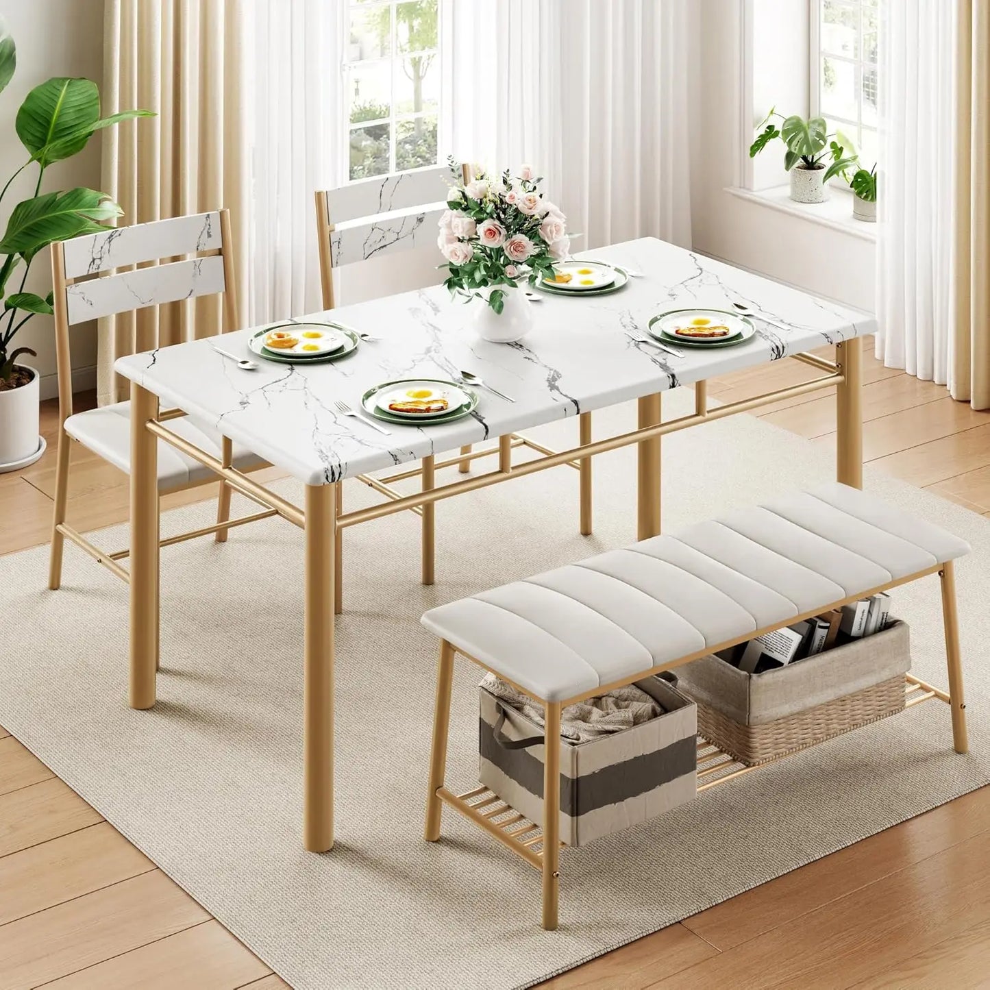 IRONCK Dining Table Set for 4