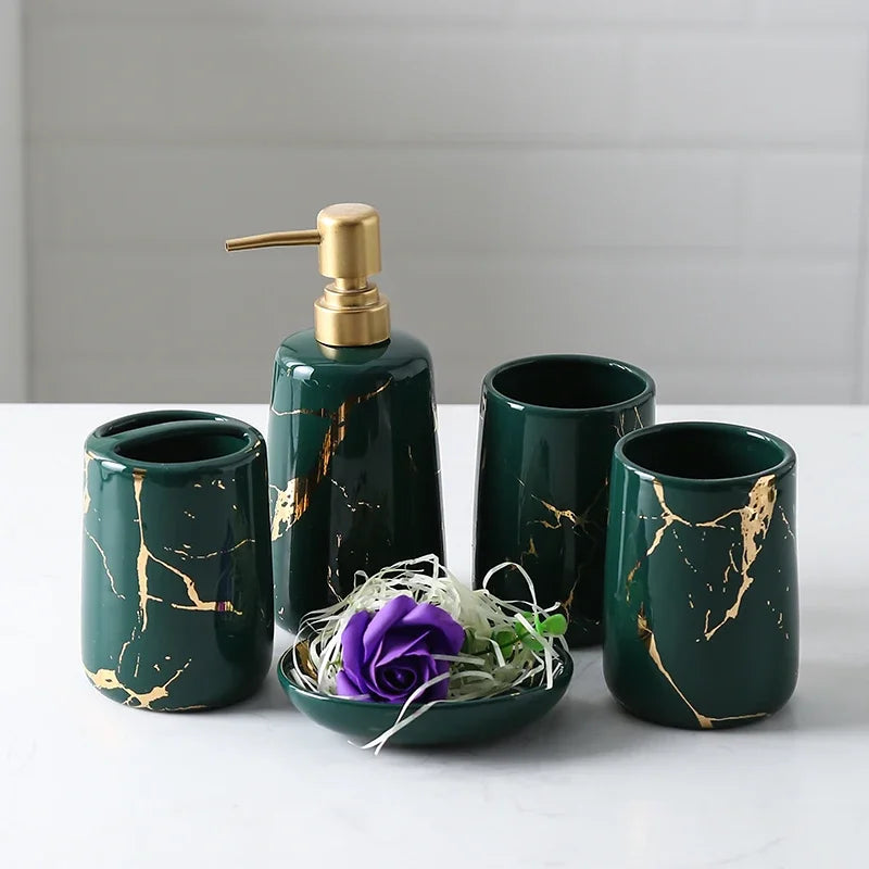 Ceramic Toiletries Bathroom Set