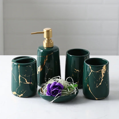 Ceramic Toiletries Bathroom Set