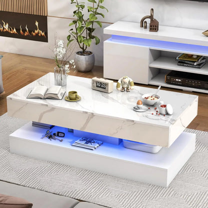 Modern Stylish Coffee Table with LED lights