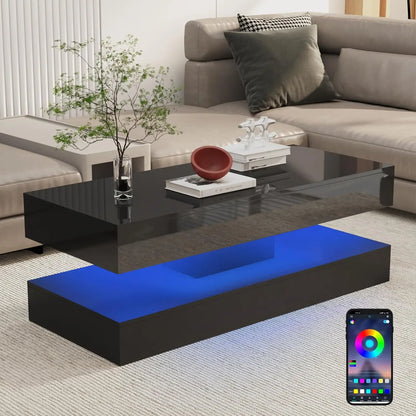 Modern Stylish Coffee Table with LED lights