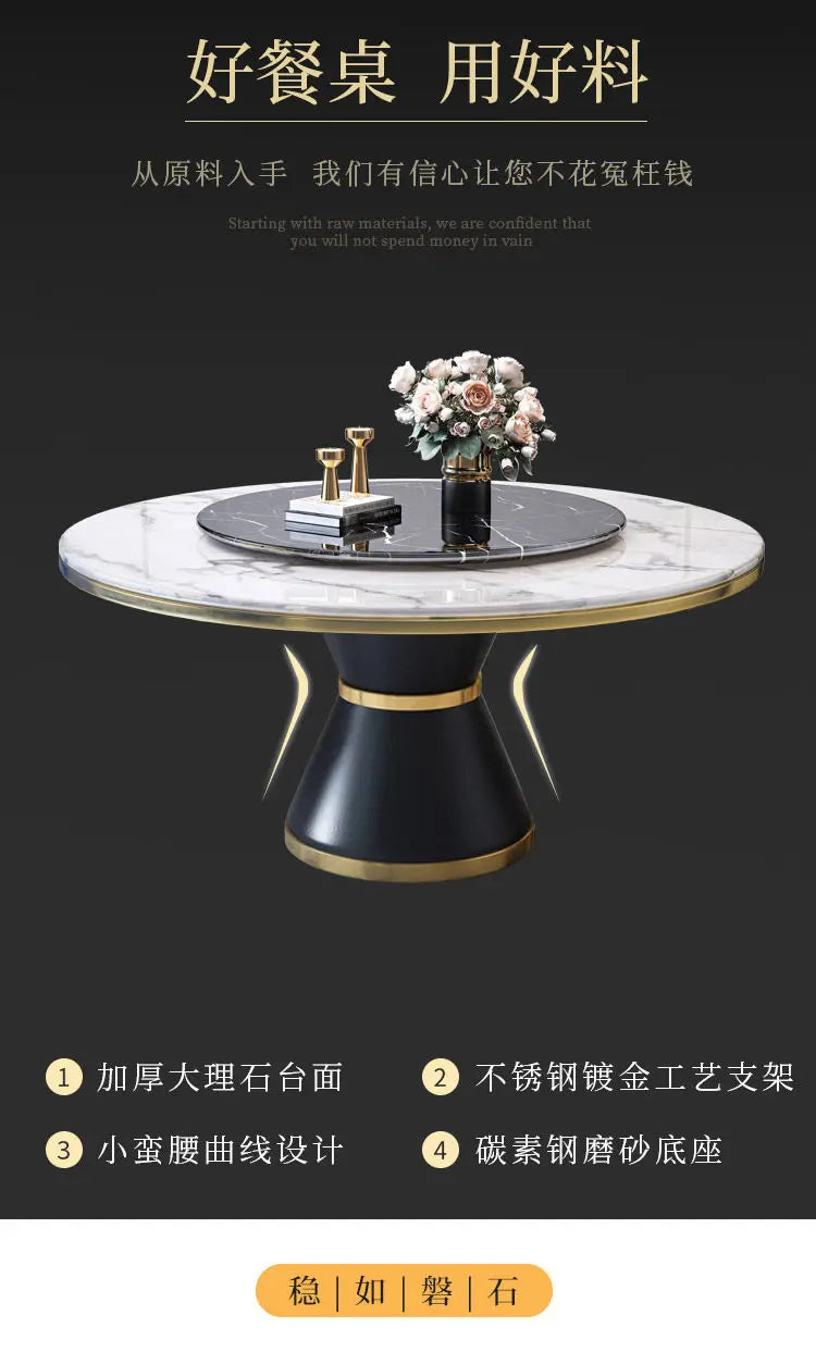 Modern Table and Chair Combination Round Table