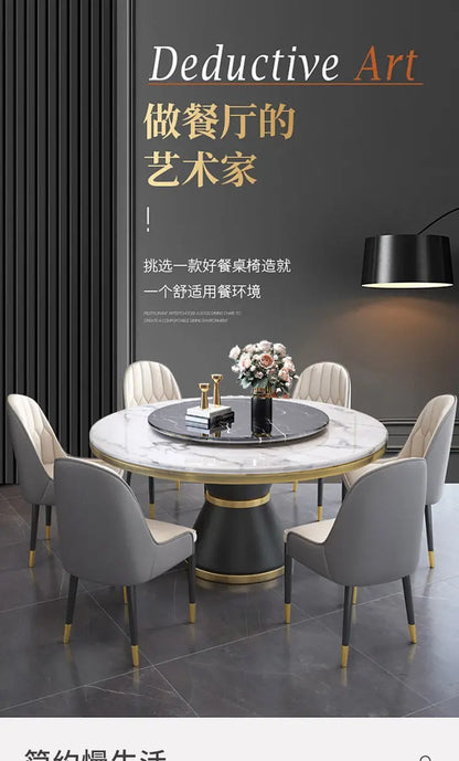 Modern Table and Chair Combination Round Table