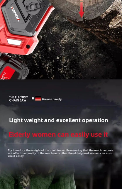 Cordless chainsaw household