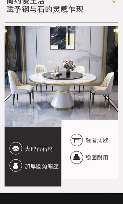 Modern Table and Chair Combination Round Table
