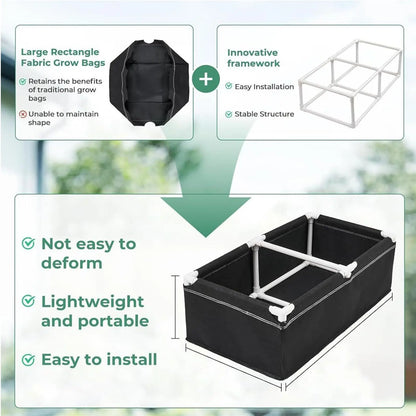 Fabric Garden Plant Bed Rectangular