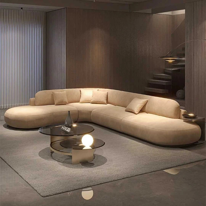 Italian U Shape Technology Fabric Sofa