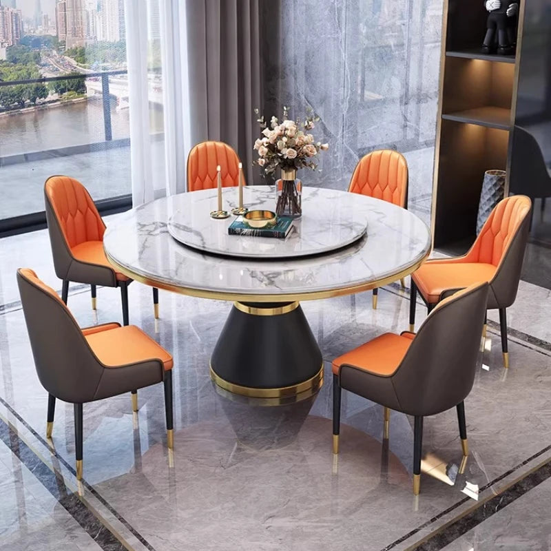 Modern Table and Chair Combination Round Table