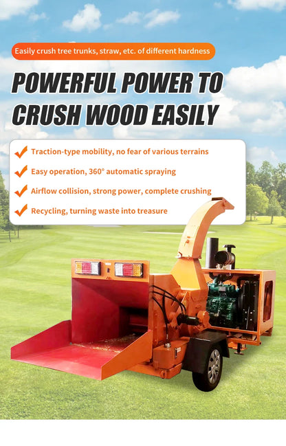 Hot Selling Engine Wood Crusher Chipper