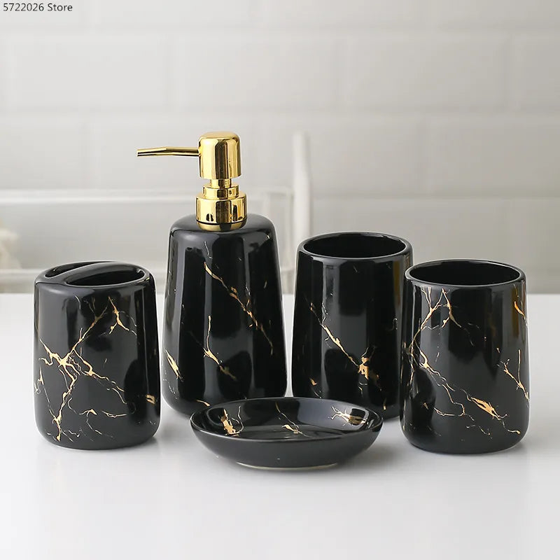 Ceramic Toiletries Bathroom Set