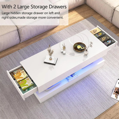Modern Stylish Coffee Table with LED lights