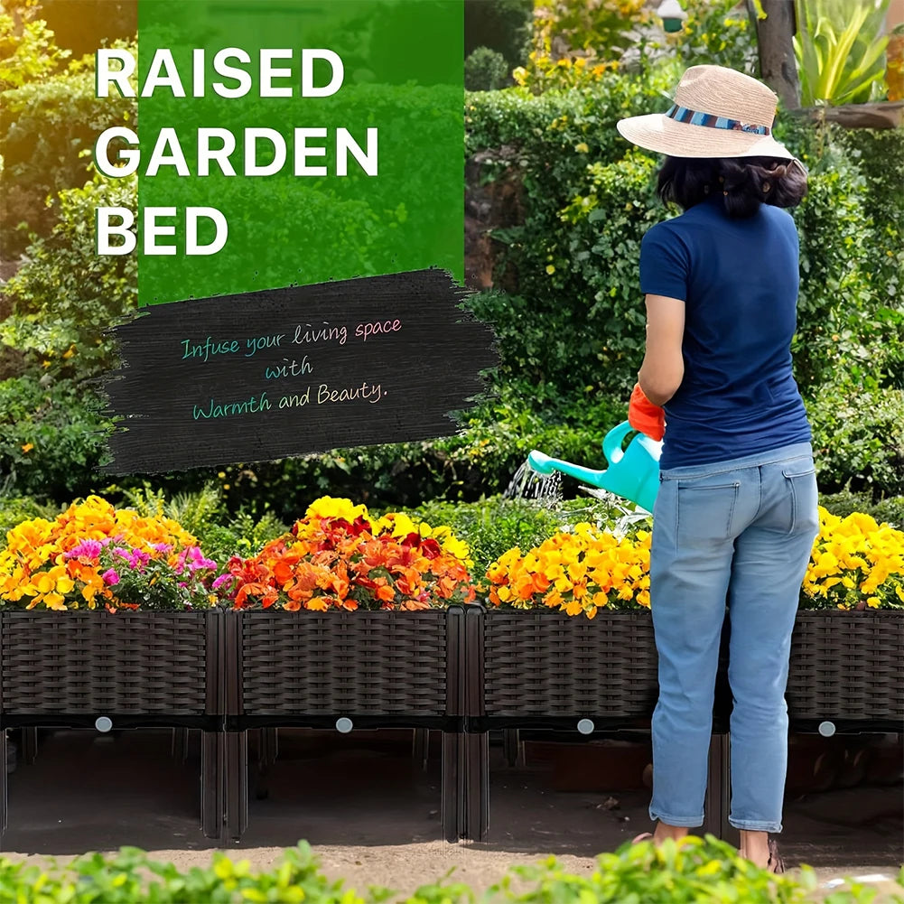 Plastic Raised Garden Bed with Legs