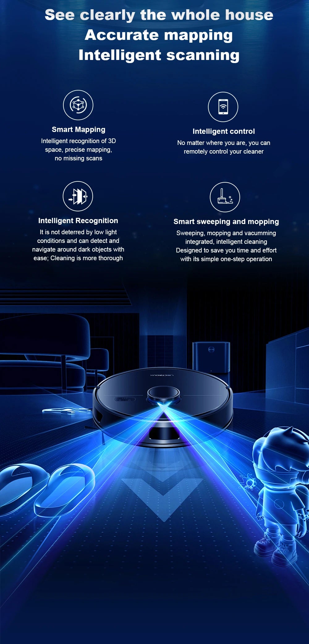 LDS Robot Vacuum Cleaner & Mop