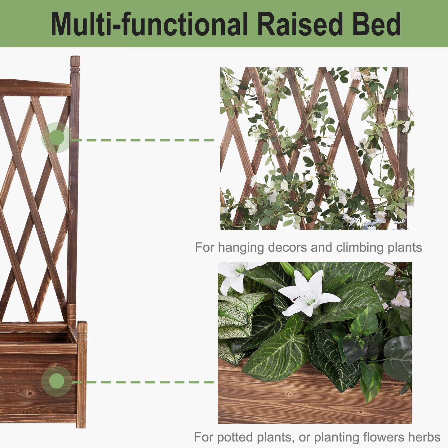Raised Garden Bed, Wooden Planter Box