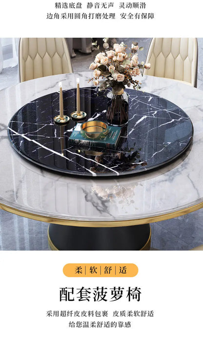 Modern Table and Chair Combination Round Table