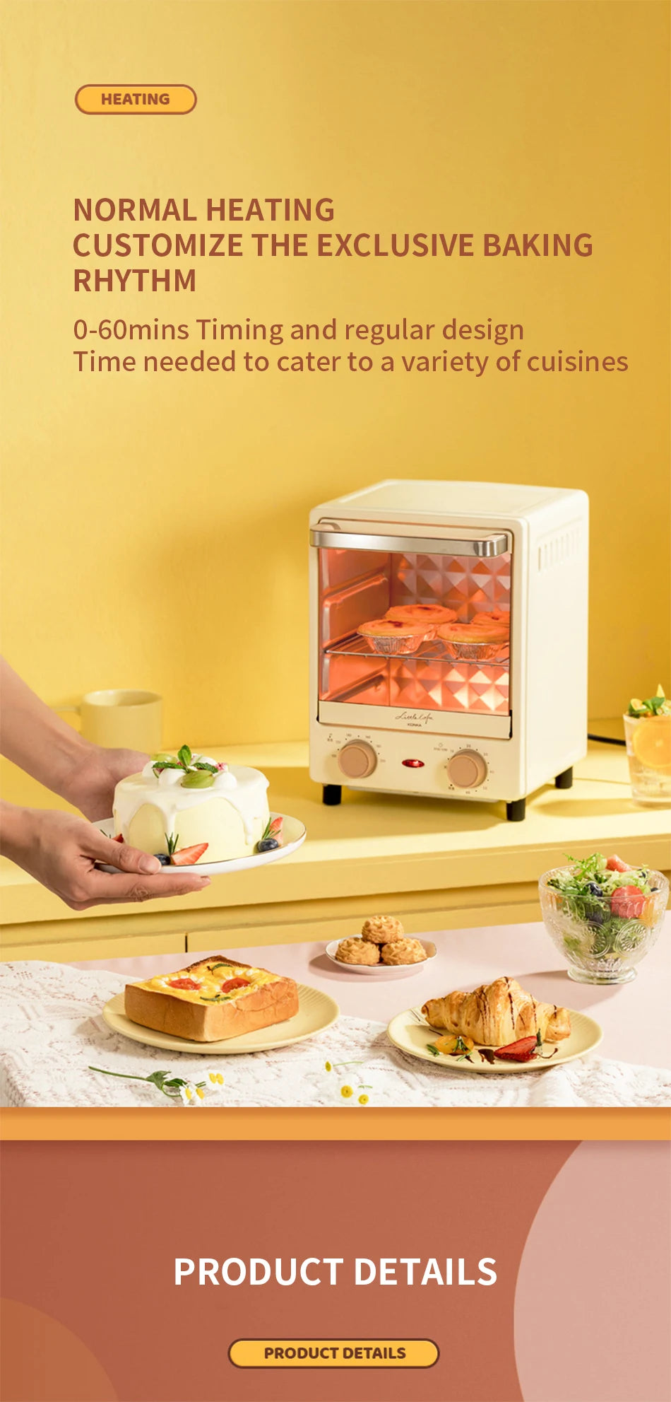 12L Mini Vertical Electric Oven