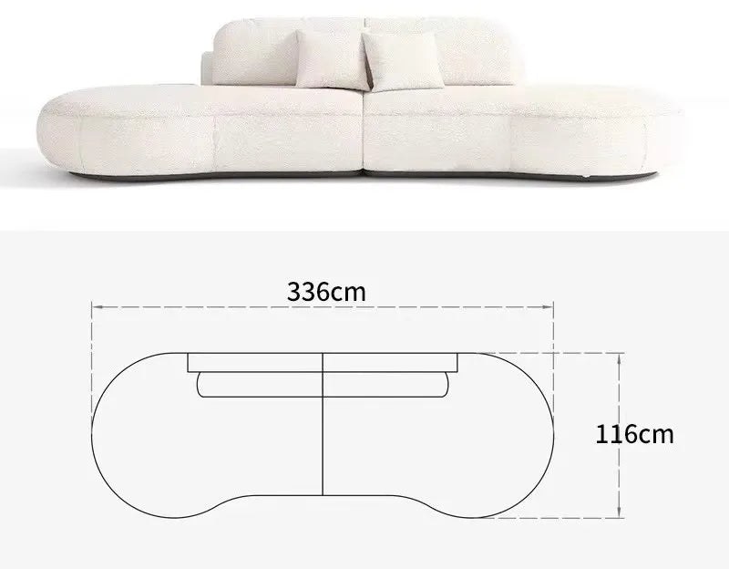 Italian U Shape Technology Fabric Sofa