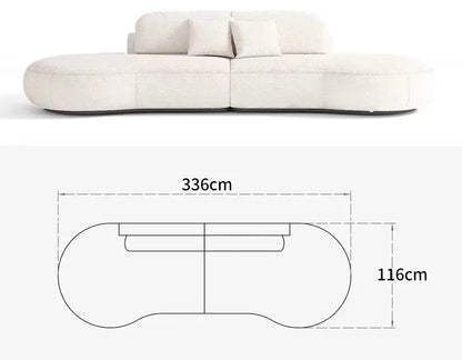 Italian U Shape Technology Fabric Sofa