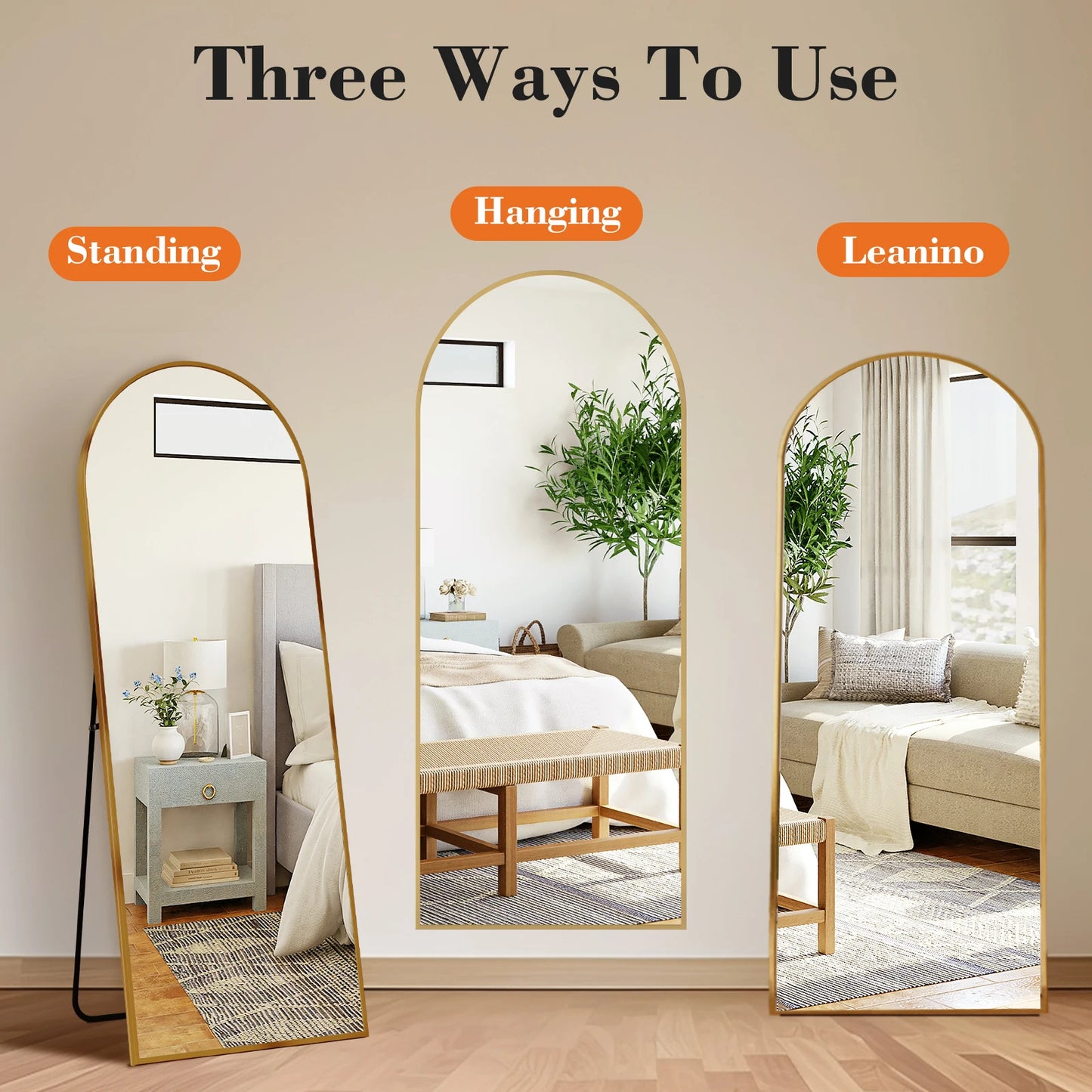 Floor Mirror with Aluminum Alloy Frame