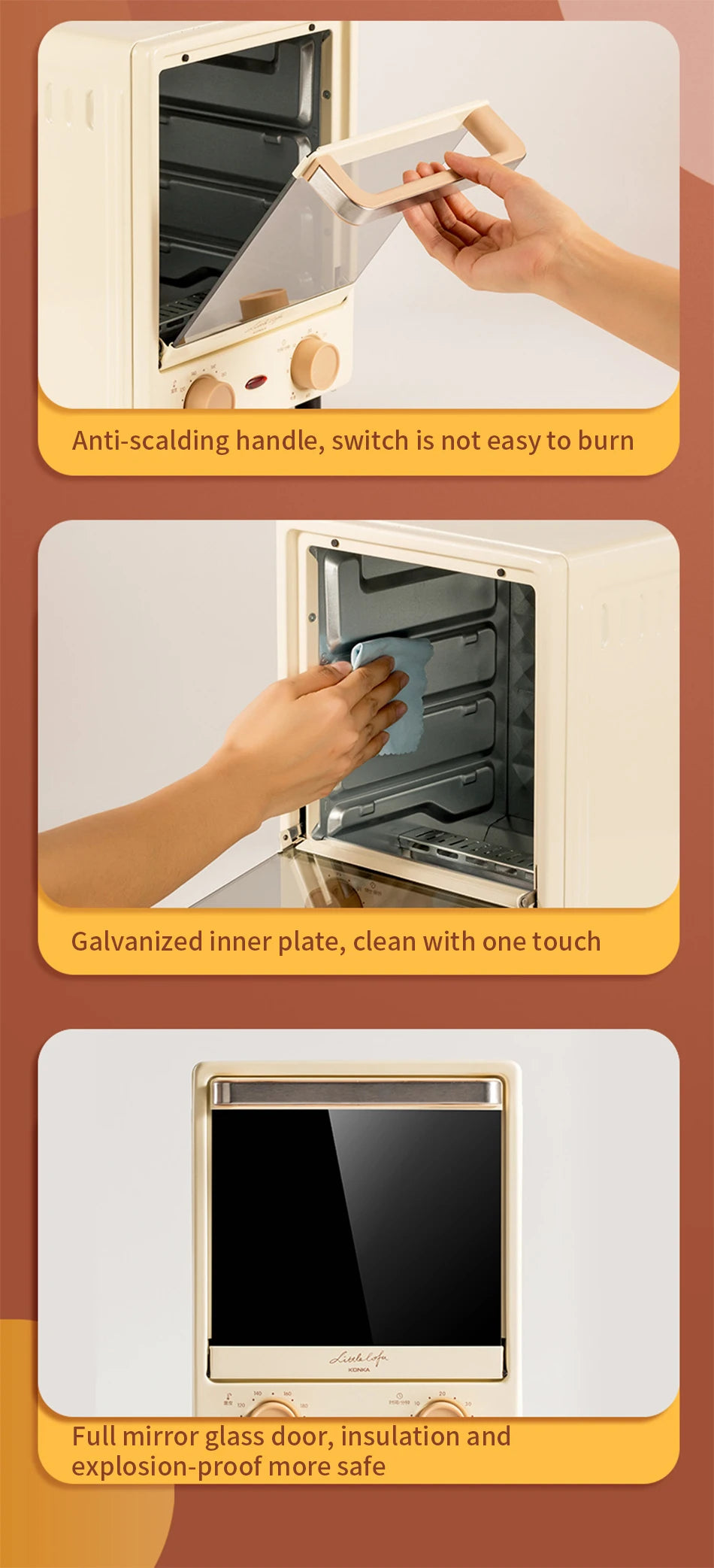 12L Mini Vertical Electric Oven