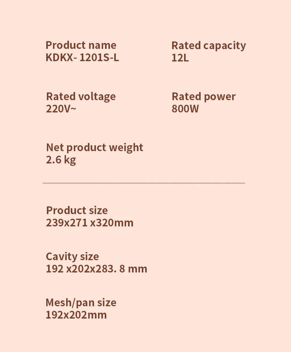 12L Mini Vertical Electric Oven