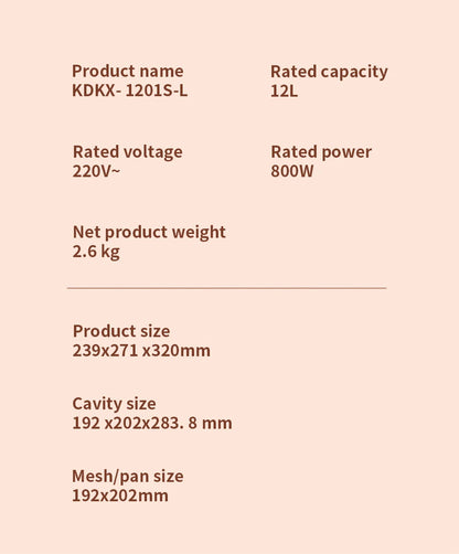 12L Mini Vertical Electric Oven