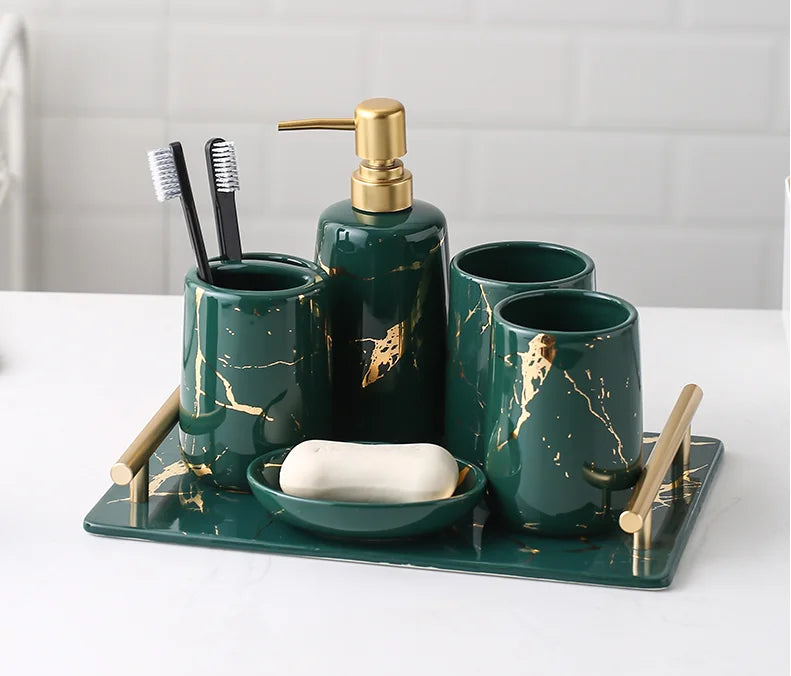 Ceramic Toiletries Bathroom Set