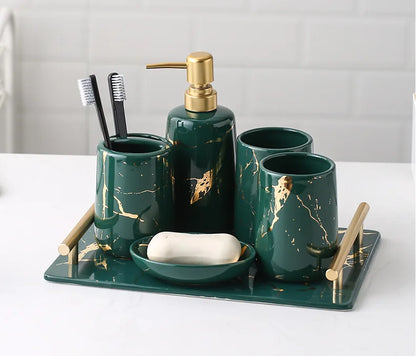 Ceramic Toiletries Bathroom Set