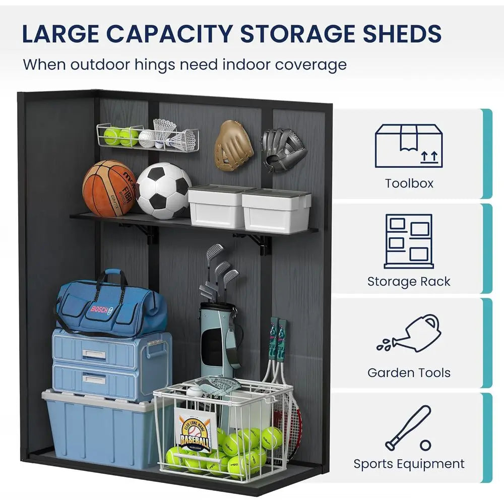 Outdoor Resin Storage Shed with Floor