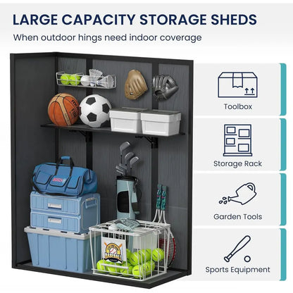 Outdoor Resin Storage Shed with Floor