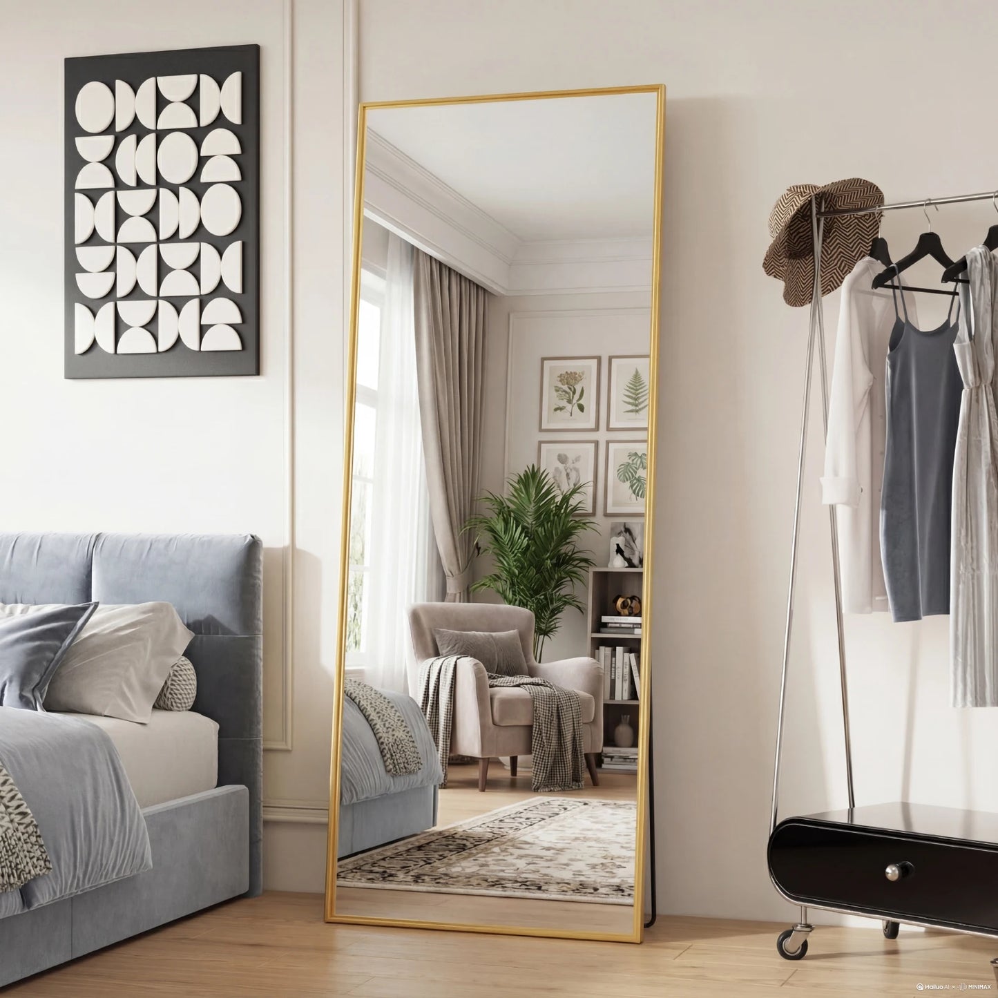 Floor Mirror with Aluminum Alloy Frame