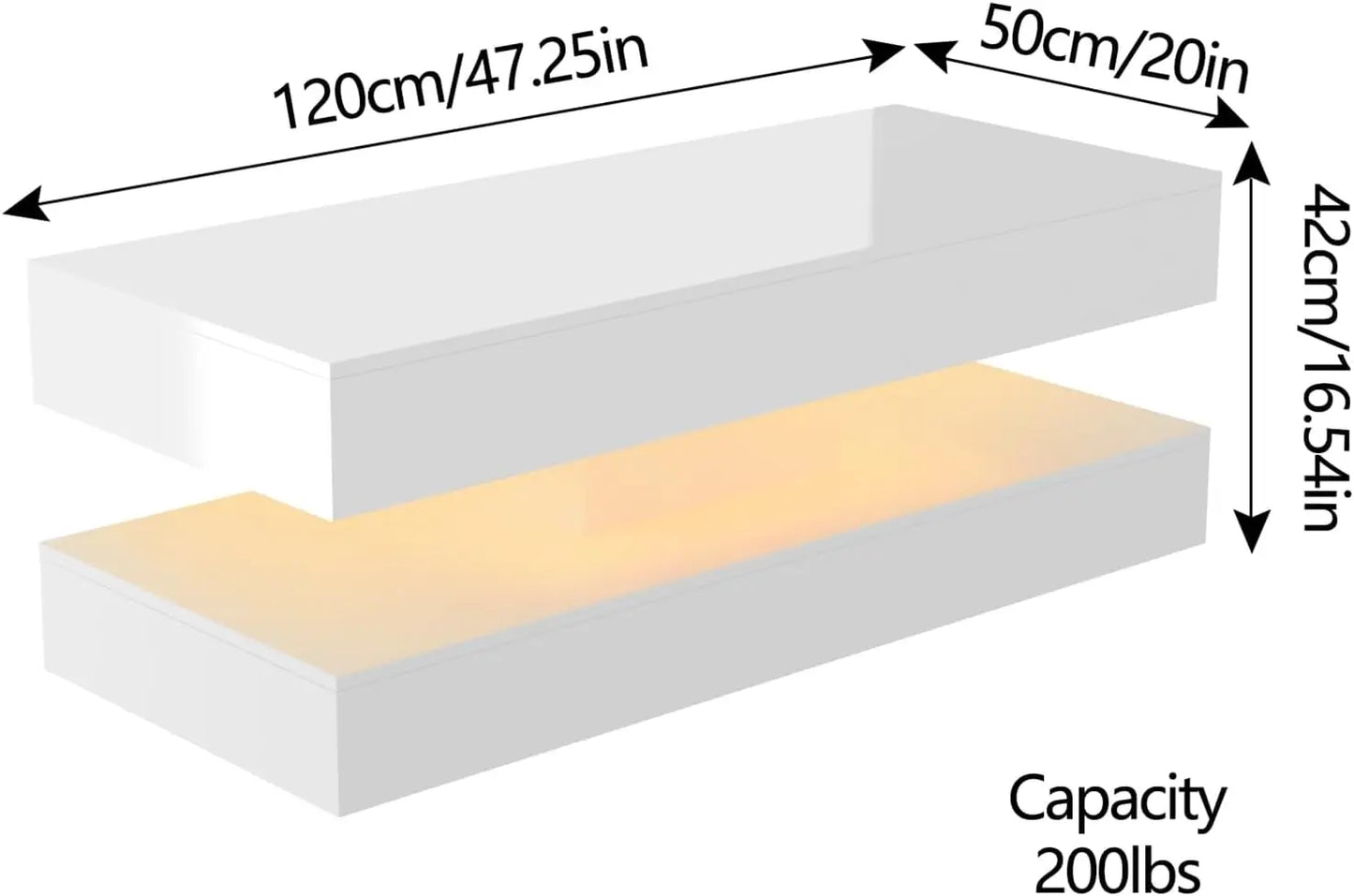 Modern Stylish Coffee Table with LED lights